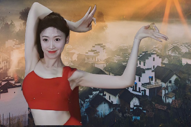 红色妖姬也不说话，掏出一根香烟来，在众人的注视下慢慢点燃